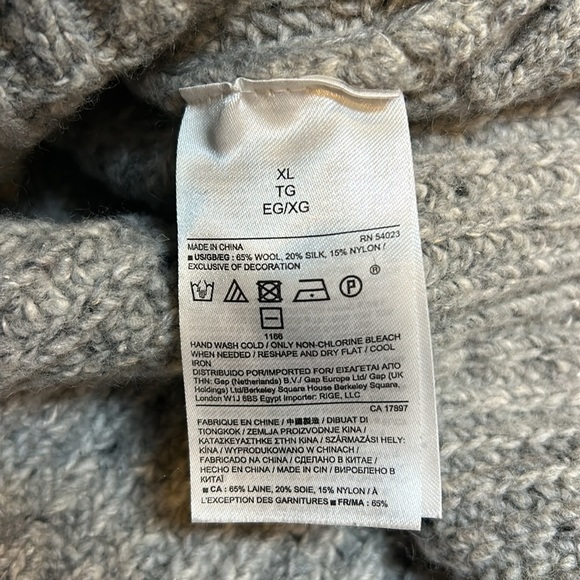 Banana Republic Wool Blend Cable Knit Sweater Heritage Collection Size XL  Warm - Picture 5 of 8